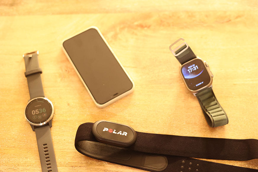 Apple Watch Ultra с iPhone, Garmin vivoactive4 и нагрудным ремнем